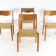 Set of 4 eetkamerstoelen Fristho team naar Niels O Moller model 71
