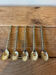 Set of 5 silver-plated moka/café spoons – Geometric pattern Ar