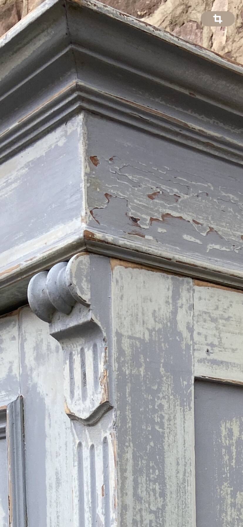 Rustic Alsatian cabinet late 19 Eme painted fir