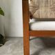 Pair of oak and straw armchairs, reconstruction style