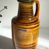Vintage glazed ceramic amphora vase – west germany