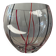 Vase boule vintage en verre soufflé et pâte de verre