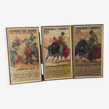 Set of 3 bullfight posters