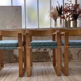 Set of 6 oak chairs with armrests Ate Van Apeldoorn