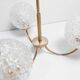 Brass ceiling and glass 3 balls 1960