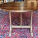 Winegrower's table in natural walnut wood diameter 101 cm