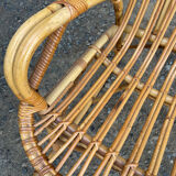 Rocking chair in adult rattan