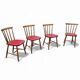 4 x spindle chair 1960s