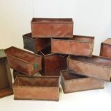 Batch of 11 storage bins suroy industrial loos france vintage 1950