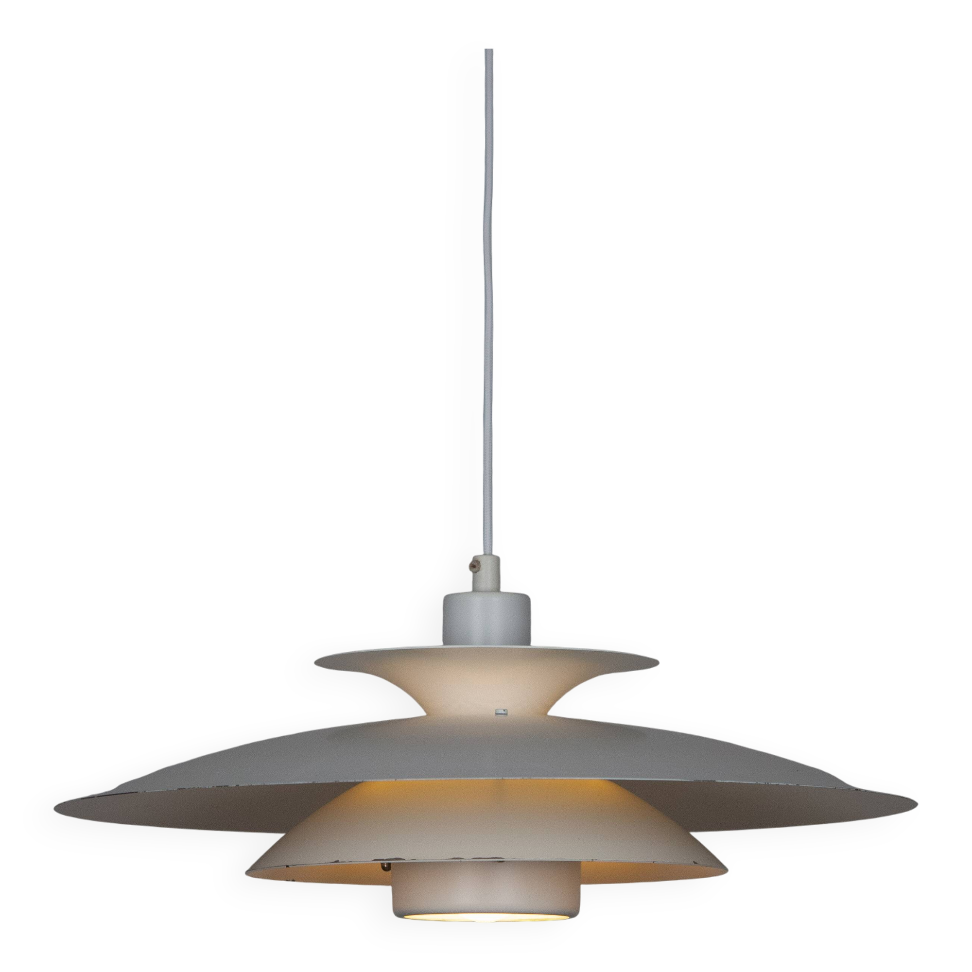 Danish vintage pendant lamp Donau by Kurt Wiborg, Jeka, 1980s