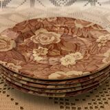 Set of 5 Burleigh dessert plates 1960
