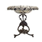 Biedermeier figurative bowl on stand from Fraget, 1890s