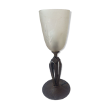 Lamp art deco metal glass