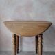 Small round beech drop-leaf table - soft country spirit