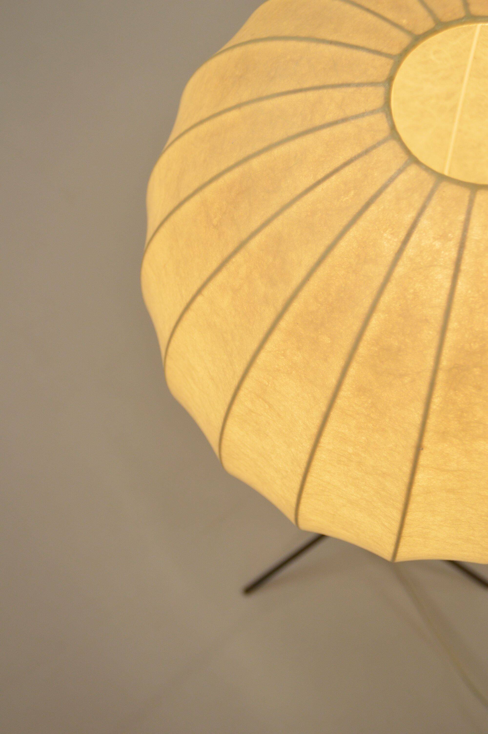 Lampadaire vintage en cocon avec accent en laiton, années 1960