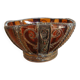 Small glass cup in metal frame