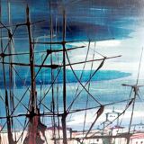 Tableau huile sur bois