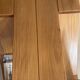 Brutalist coffee table in solid elm — Maison Regain (1970s)