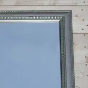 Vintage Bevelled Wall Mirror with Silver Grey Frame