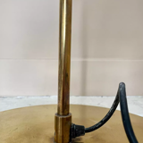 Vintage modernist floor lamp Saint Germain Lumière, brass, France 1980