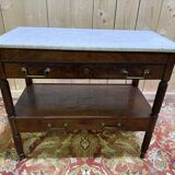 Dessert / Console in mahogany and marble in the Louis XVI style.
