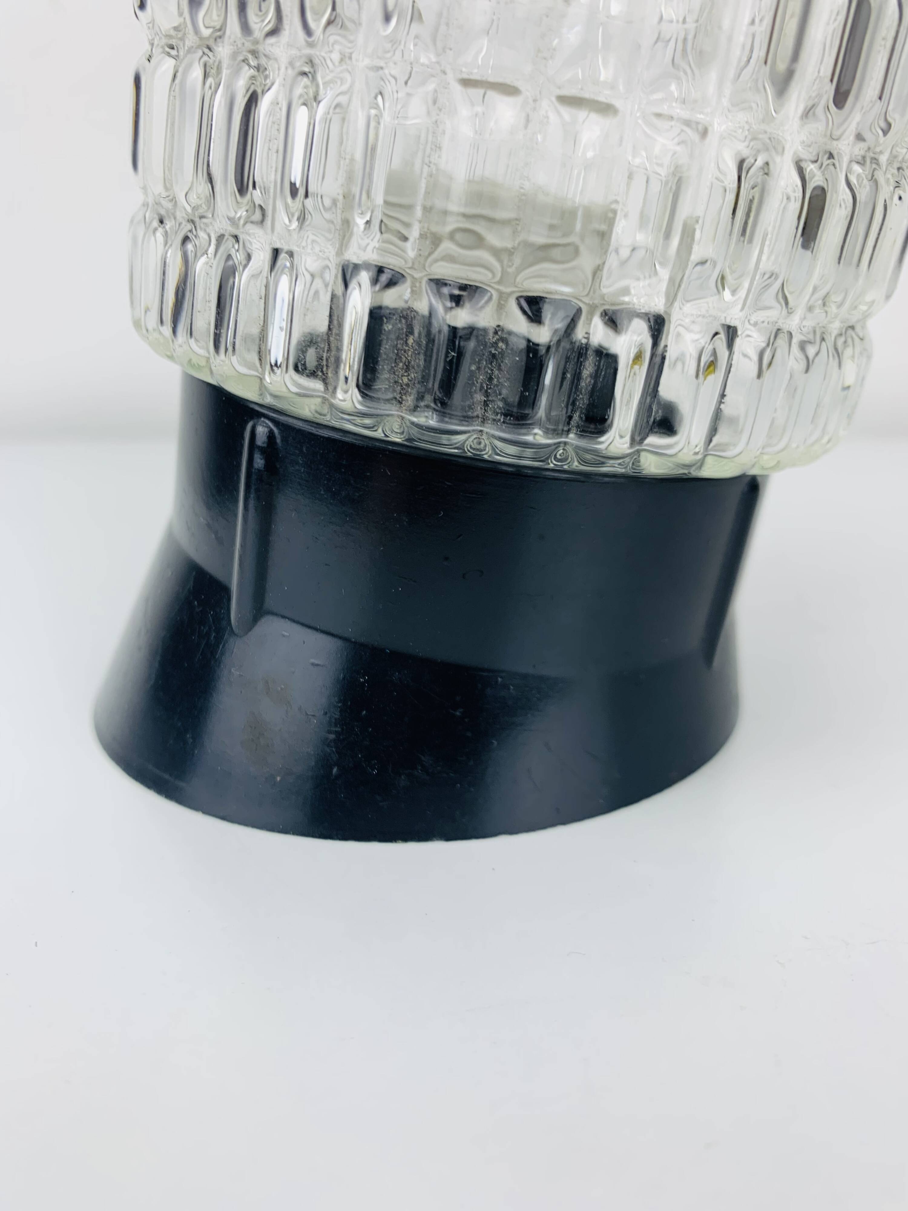 Arno vintage molded glass wall lamp, 1960s