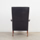 Black leather armchair, Danish design, 1970s, production: Denmark
