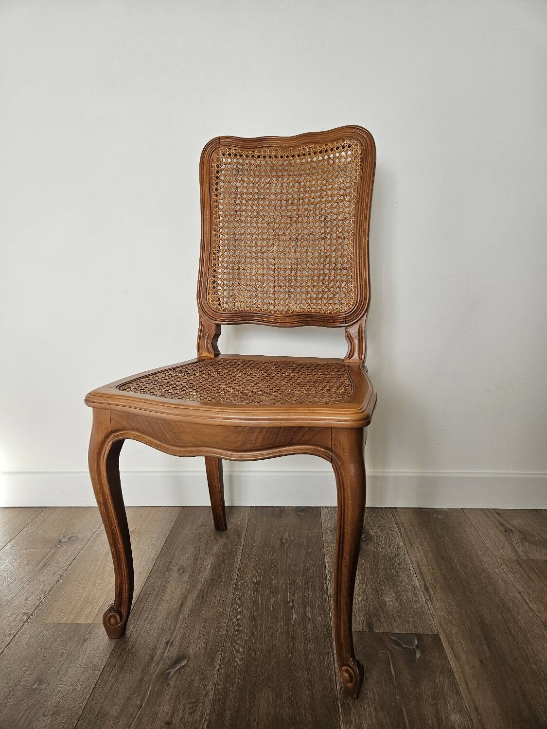 Art Deco oak and cane chair