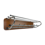 Retro coat rack with chrome and teak