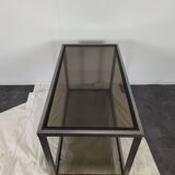Space Age chrome and smoked glass serving trolley