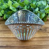 Openwork silver-plated metal basket Zilfa Pleet
