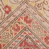 7x9 Red & Yellow Floral Persian Vintage Rug, 206x290Cm