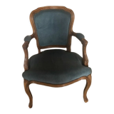Velvet cabriolet armchair