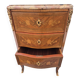 Commode galbée 3 tiroirs en marqueterie et plateau en marbre