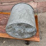 Vintage galvanized zinc planter tray