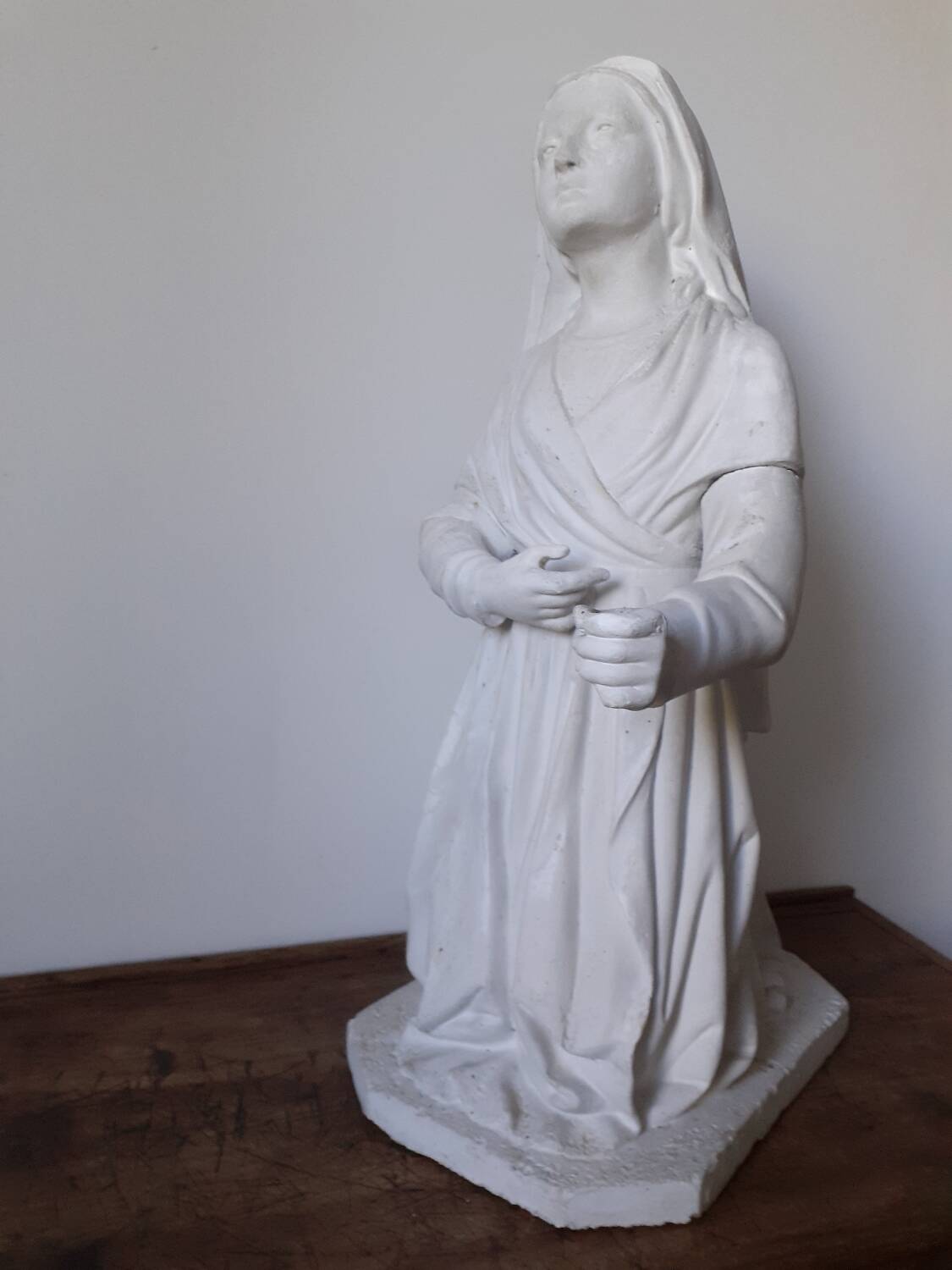 Religious statue of Saint Bernadette