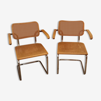 Paire de fauteuils B64 Cesca par Marcel Breuer années 70