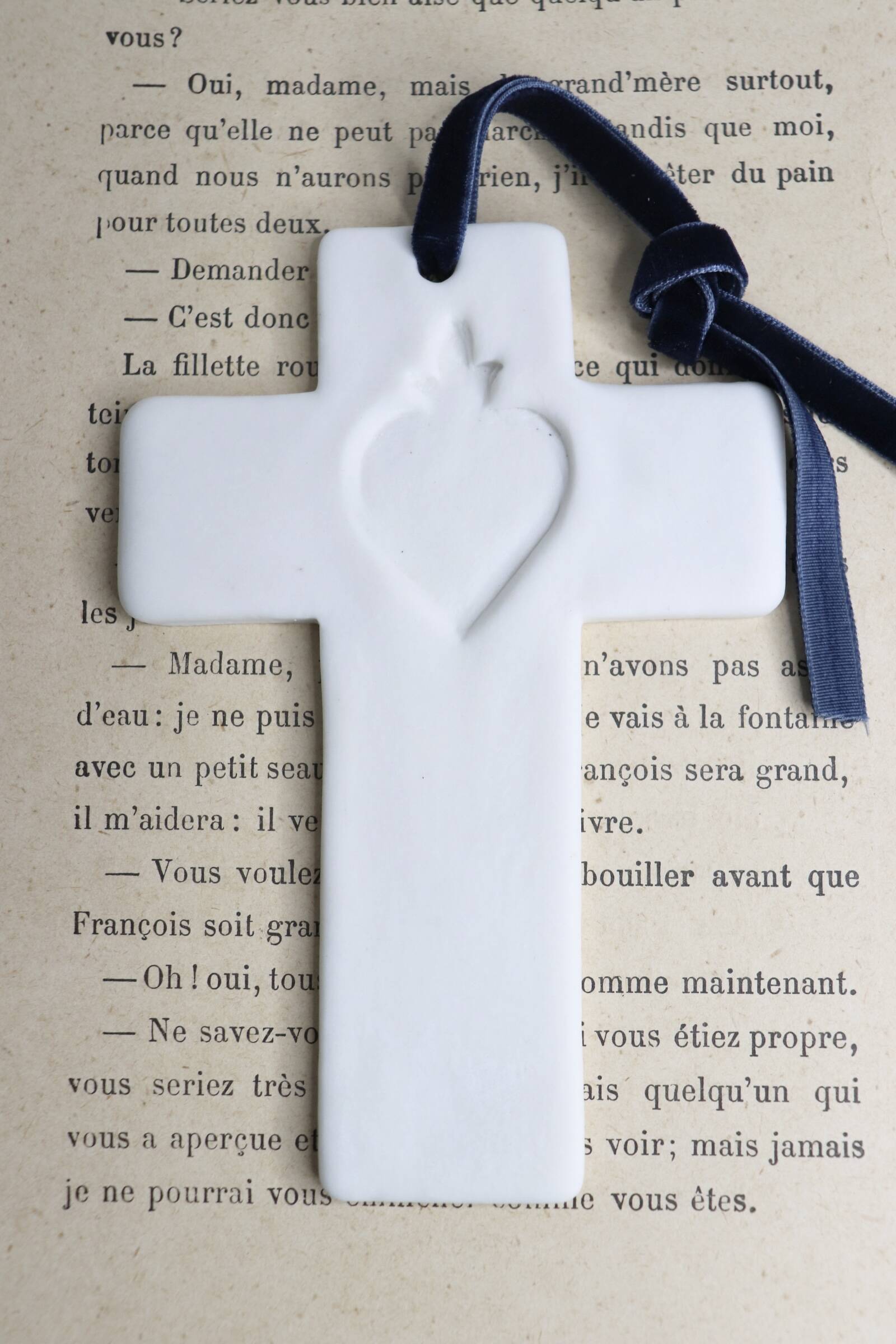 Handcrafted porcelain cross