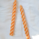 Duo of candle candles candles in orange beeswax
