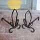 Vintage andirons, pair of andirons, fireplace accessory
