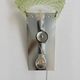Set of Two Mid-Century Modern Green "Graniglia" Rombus Murano Glass Wall Sc