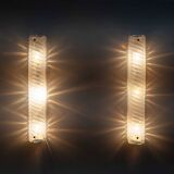 Modern Italian Murano Glass Iridescent Milk Wall Sconces, 80s