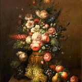 Nature morte signée Elias Jozsa peintre hongrois