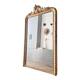 Large antique Louis-Philippe mirror gilded with gold leaf – 186 × 117 cm