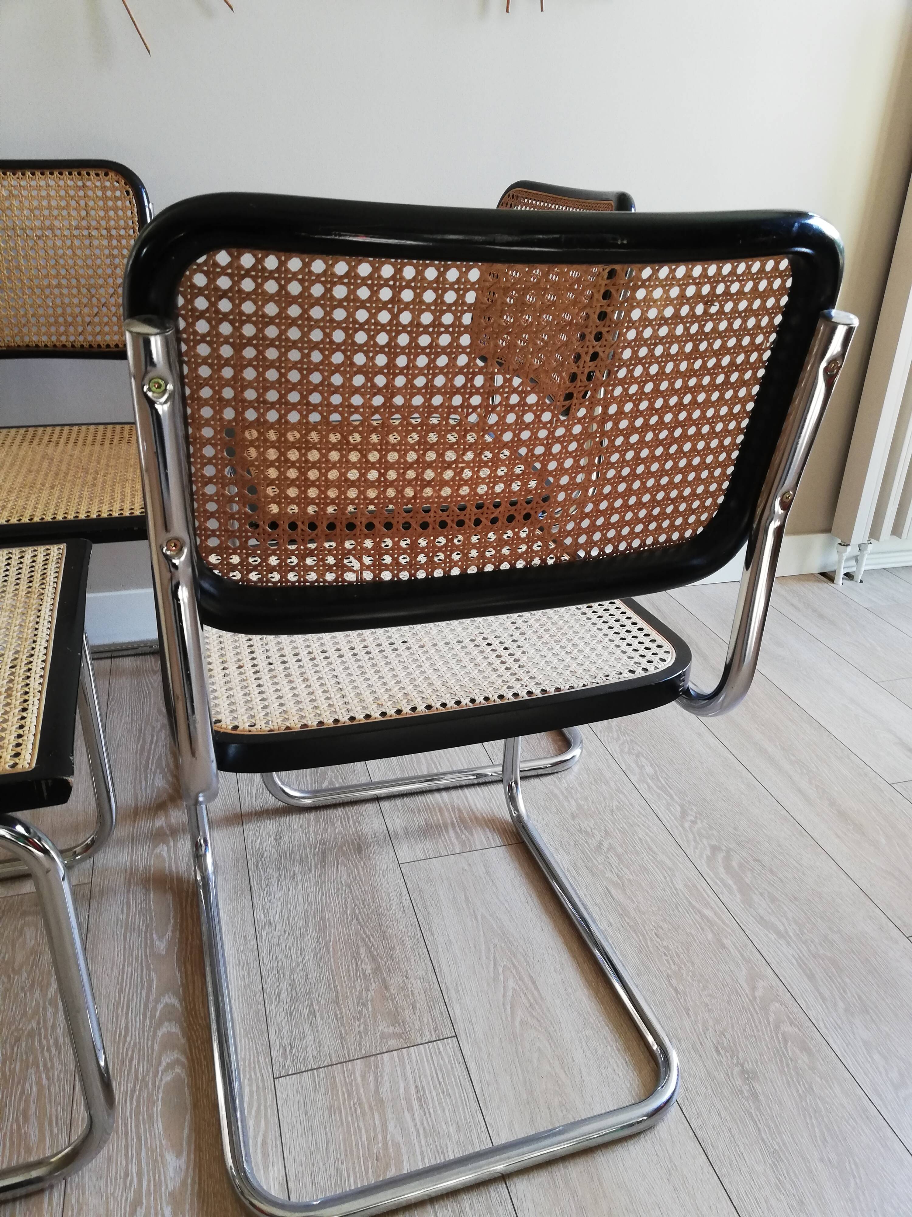 Set of 4 chairs B32 Marcel Breuer