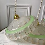 3 green granite glass suspensions 50-60s