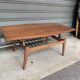 Table basse scandinave en placage teck années 60’