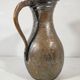 Persian Hammam Jug Vase in Silvered Copper / 19th Persian Empire / Chiseled Qajar