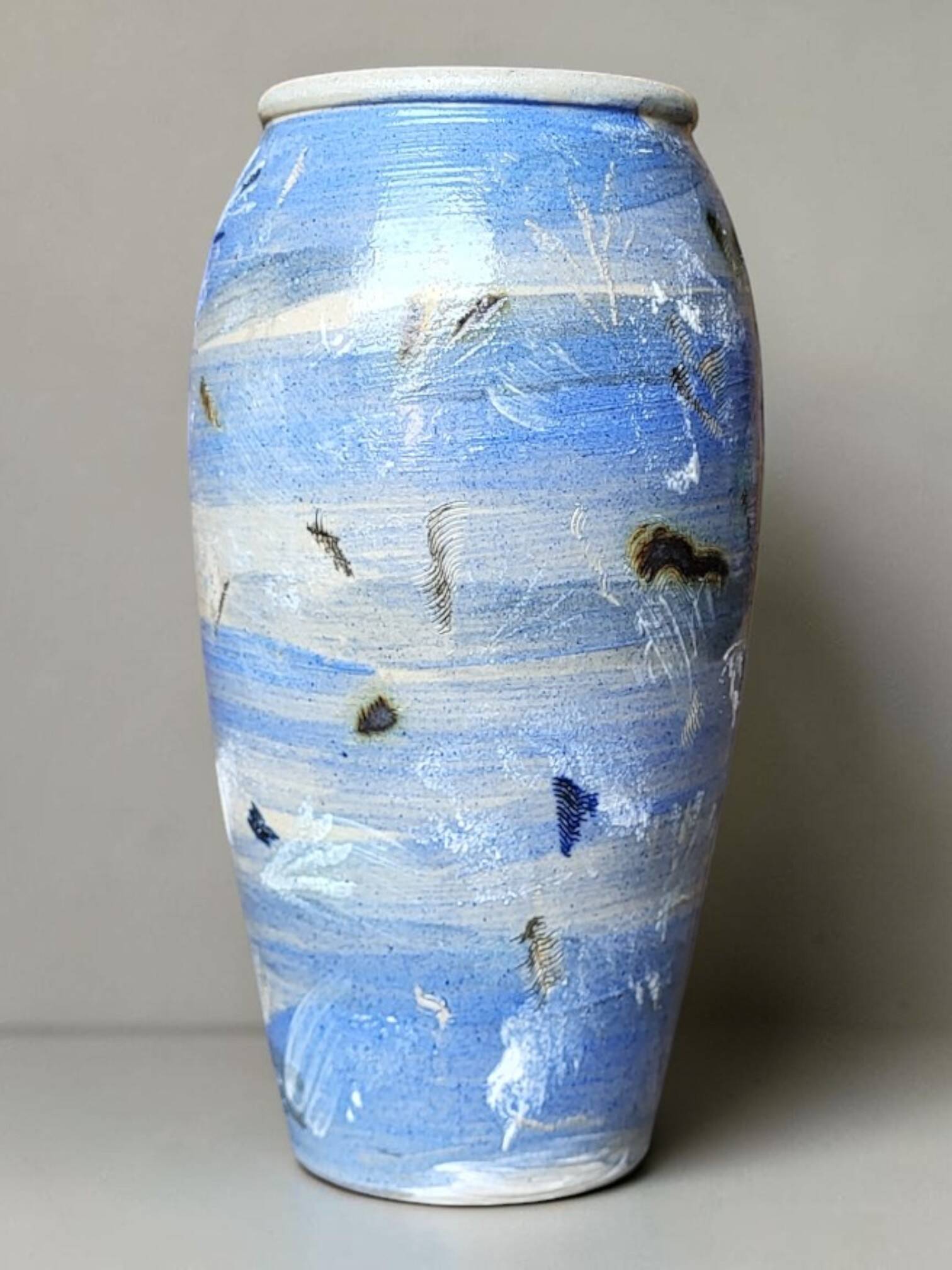 Japanese-style stoneware vase