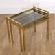 Italian nesting tables in brass and glass from the 1970s.